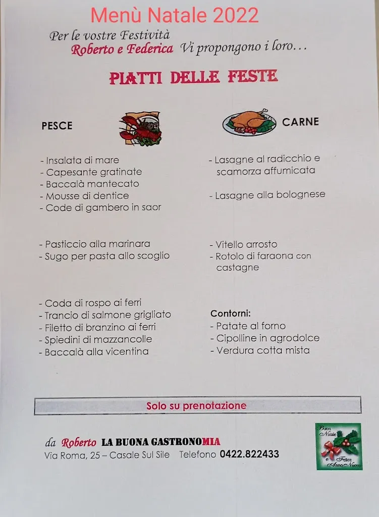 Menü_Da Roberto La Buona Gastronomia di Vecchiato Roberto_Casale sul Sile_Bild_2