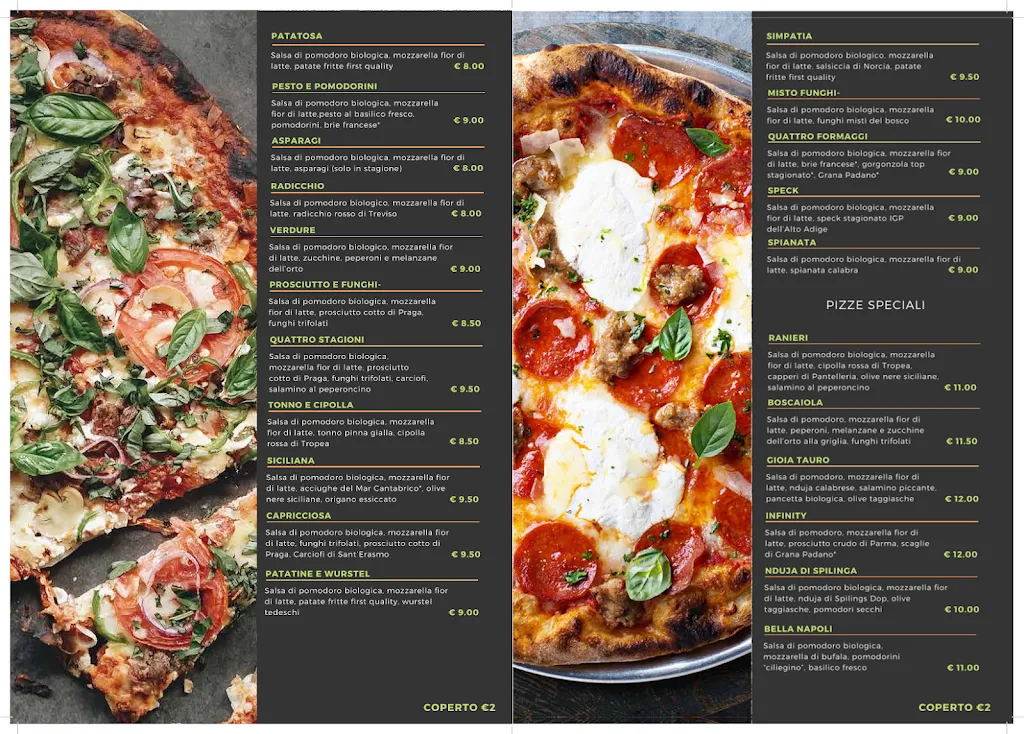 Menu_Pub Pizzeria grill Infinity 1988_Casier_image_1