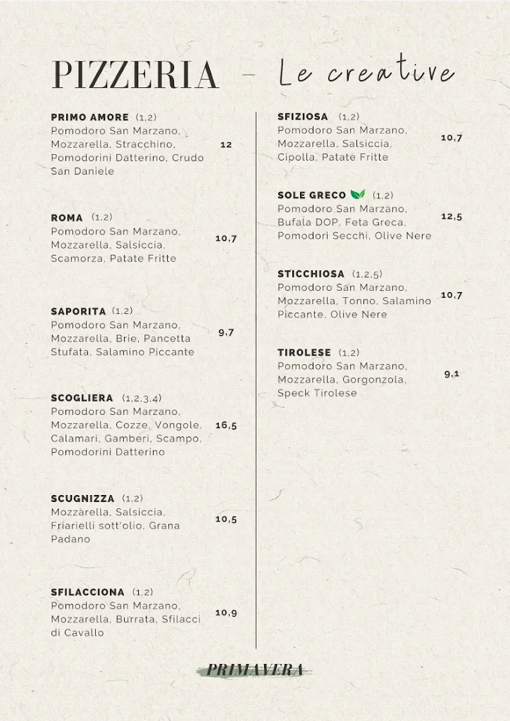 Menu_Pizzeria Ristorante Primavera_Casier_image_1