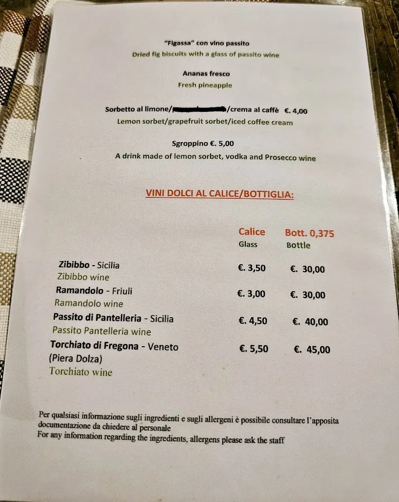 Menu_Hostaria Antica Contrada delle Due Torri Treviso_Casier_image_1