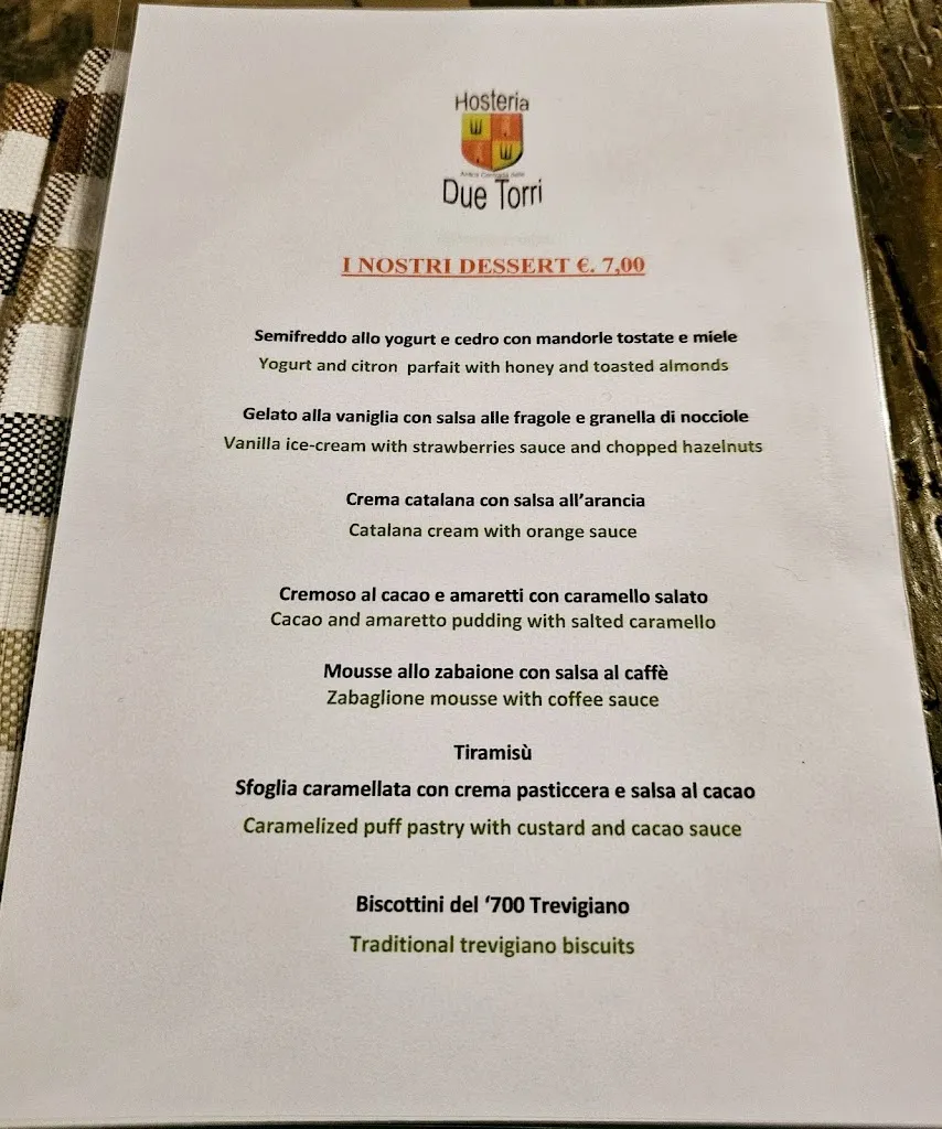 Menu_Hostaria Antica Contrada delle Due Torri Treviso_Casier_image_3