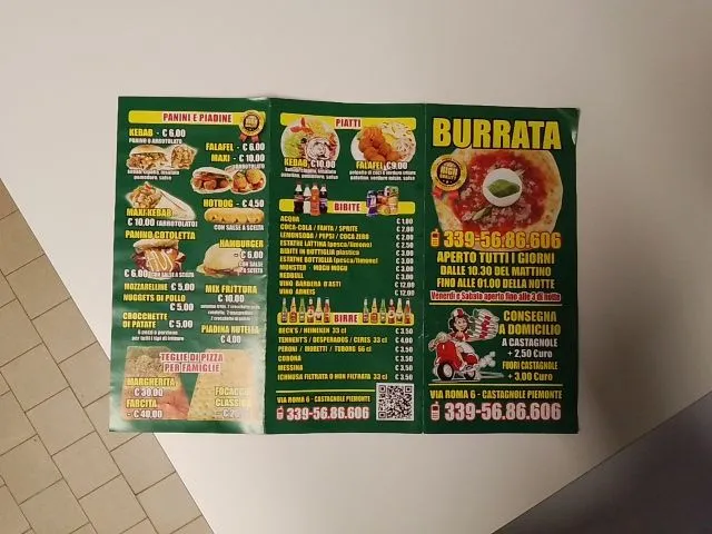 Menu_Burrata pizzeria - kebab_Castagnole_image_3