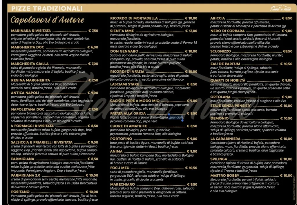Menu_Pizzeria Sient’a mme Caselle Torinese_Caselle_image_4