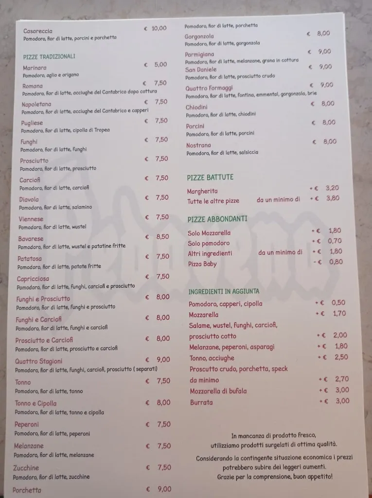 Menu_Pizzeria birreria Pedavena_Castello di Godego_image_1