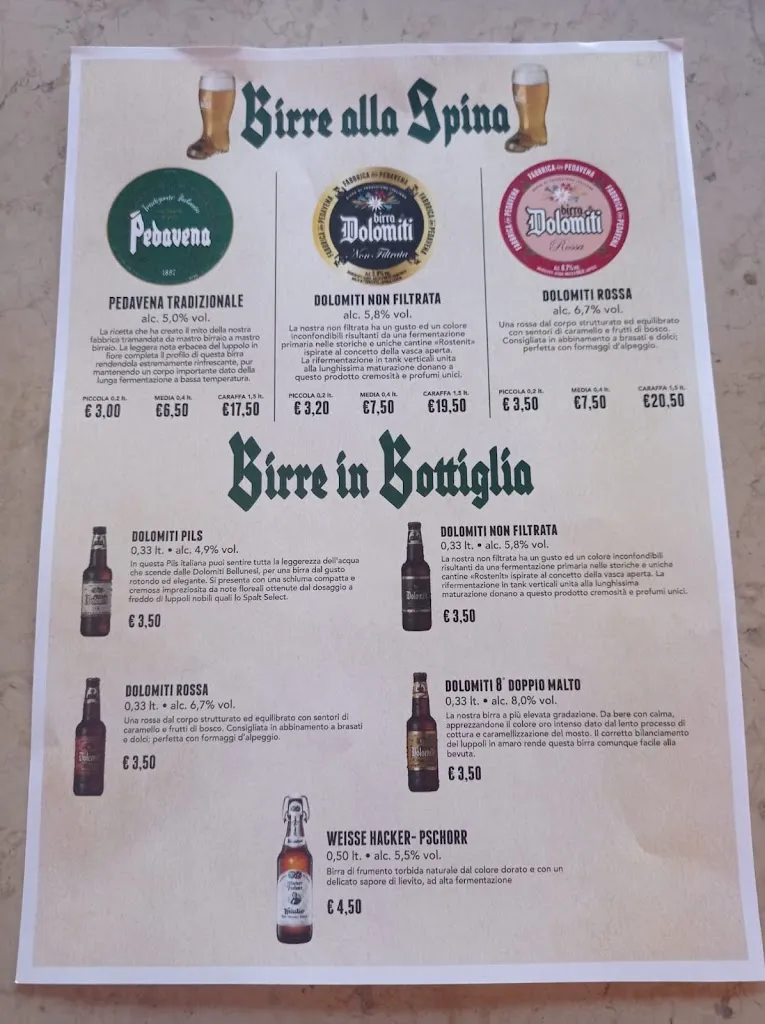 Menu_Pizzeria birreria Pedavena_Castello di Godego_image_2