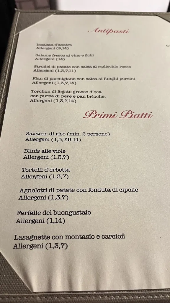 Menu_Trattoria Le Viole | Specialità Parmigiane_Castelnovo_image_1