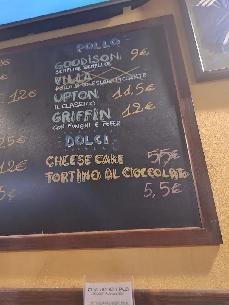 Menu_The Bench Pub_Cavalcaselle_image_1