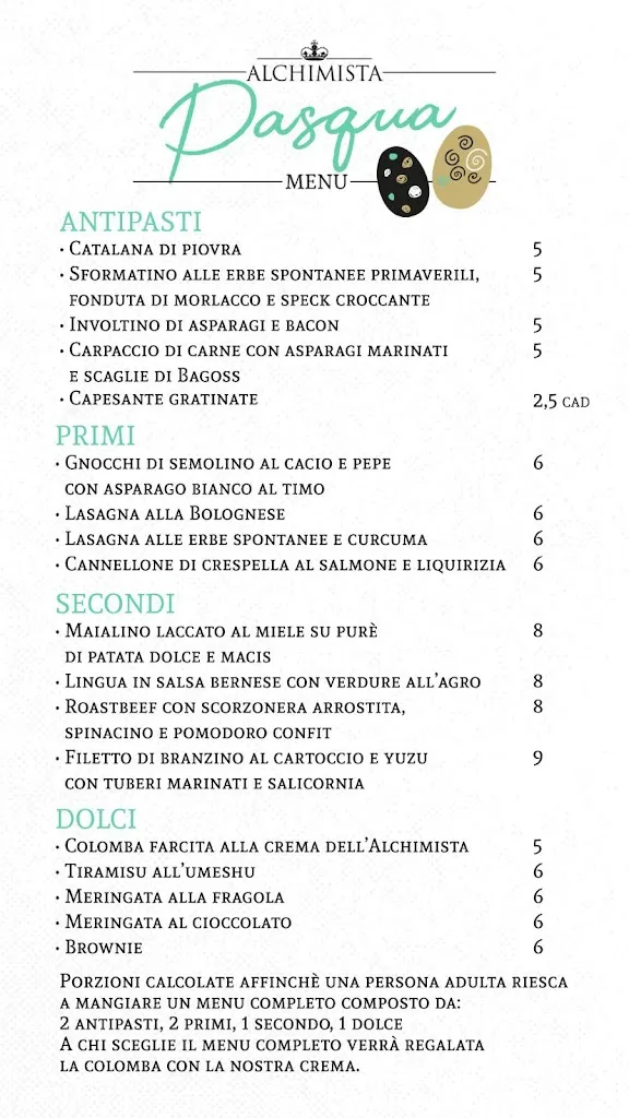 Menü_Alchimista Bistrot e Mescole_Castelfranco Veneto_Bild_1