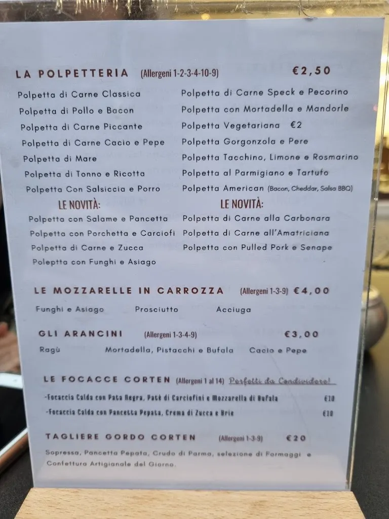 Menu_Corten Enoteca & Polpetteria_Castelfranco Veneto_image_1