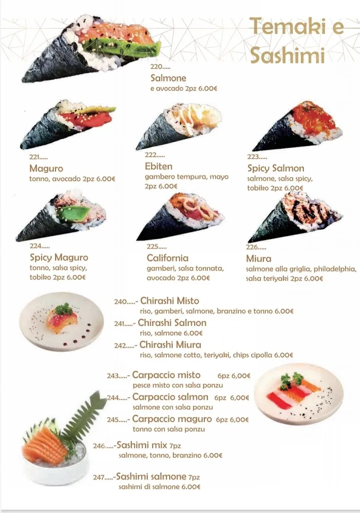 Menü_Ristorante Mizuki Fusion_Castelfranco Veneto_Bild_1