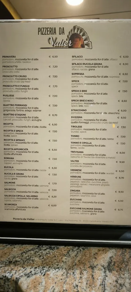 Menu_Pizzeria da Valter_Castelfranco Veneto_image_1