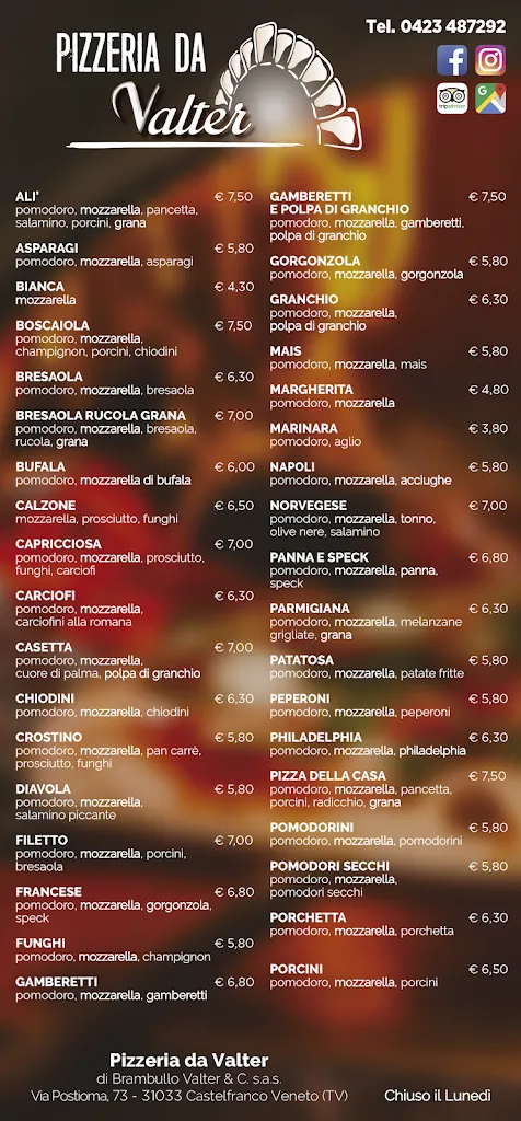 Menu_Pizzeria da Valter_Castelfranco Veneto_image_3