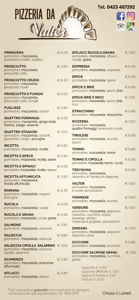 Menu_Pizzeria da Valter_Castelfranco Veneto_image_4