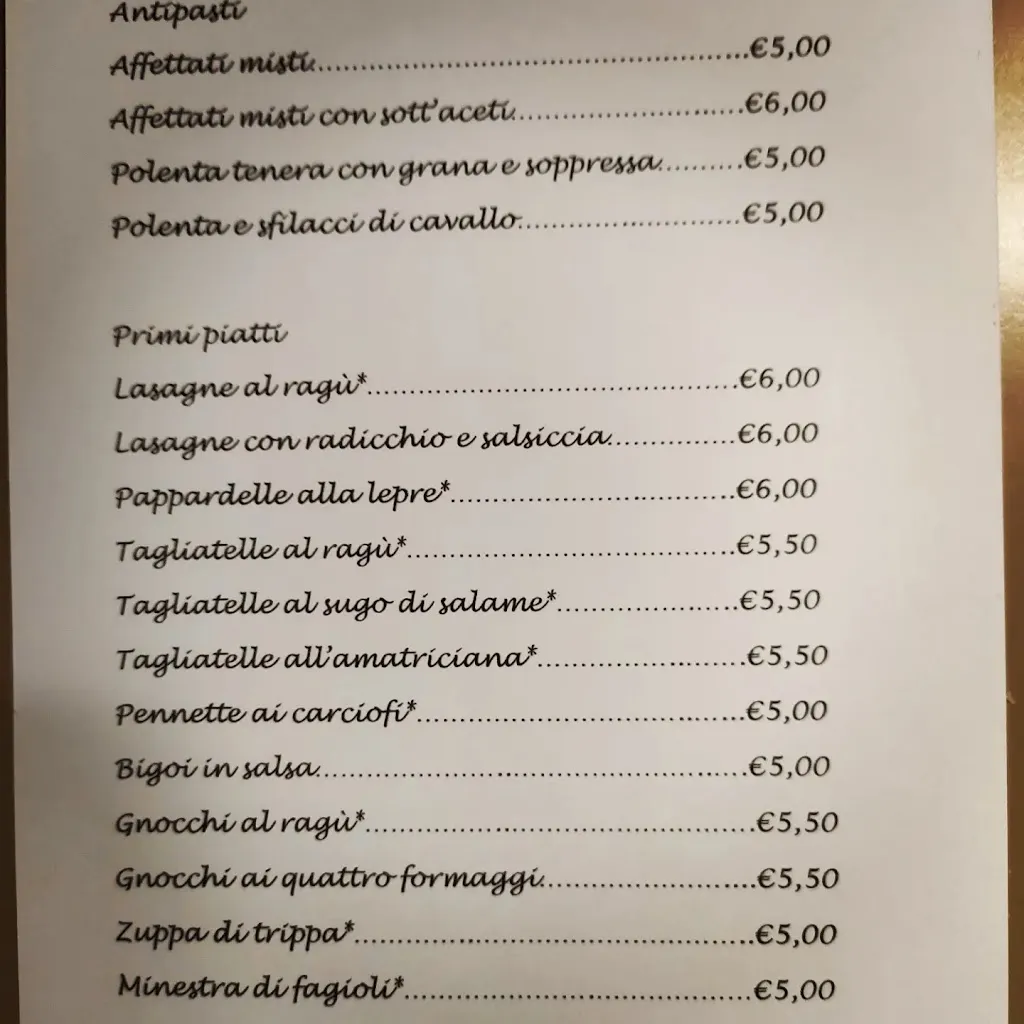Menu_Bar Trattoria le Quattro Lanterne di Vitulo Michele_Cavarzere_image_1