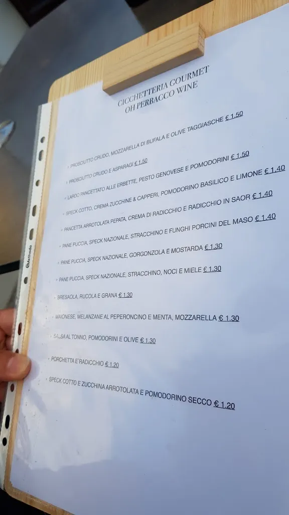 Menu_OH Perbacco Enoteca, Paninoteca, Birreria, Wine Bar_Cencenighe Agordino_image_1