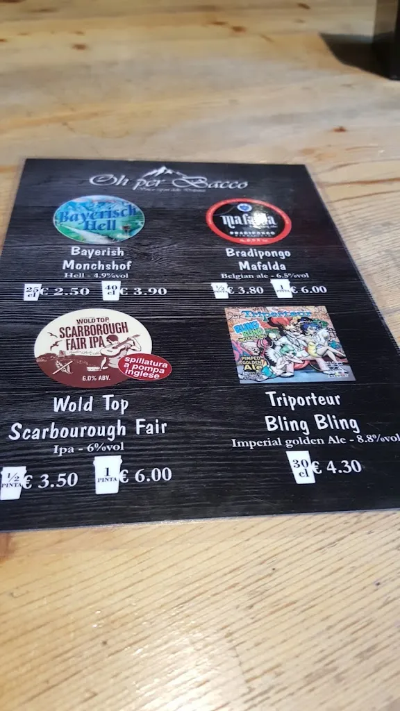 Menu_OH Perbacco Enoteca, Paninoteca, Birreria, Wine Bar_Cencenighe Agordino_image_2