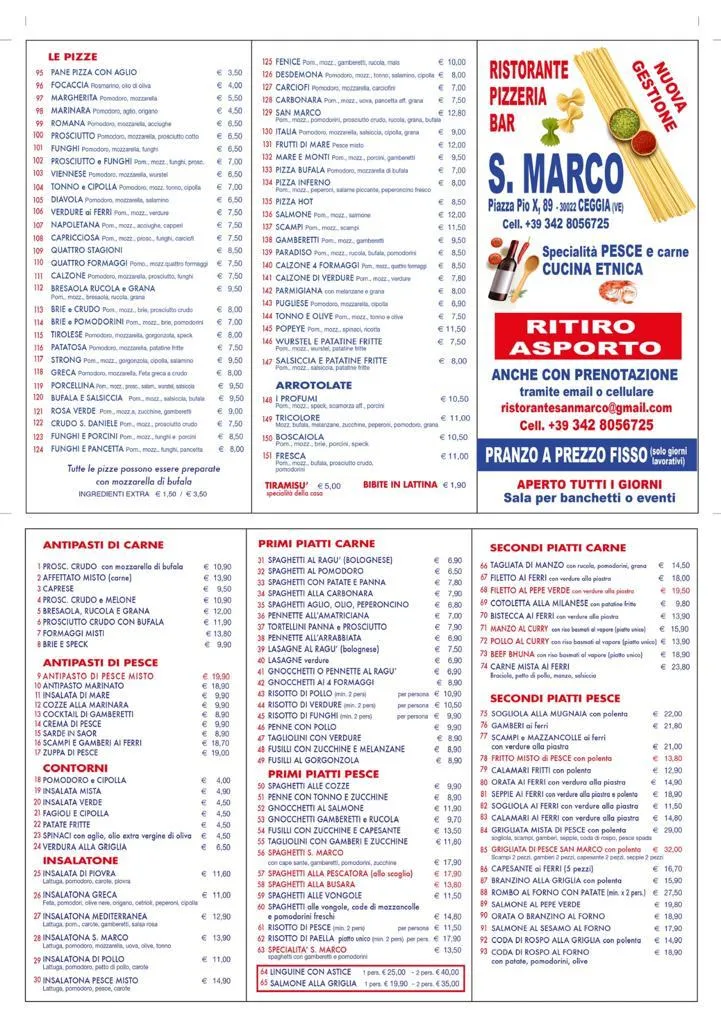 Menu_Ristorante Pizzeria Bar San Marco_Ceggia_image_2