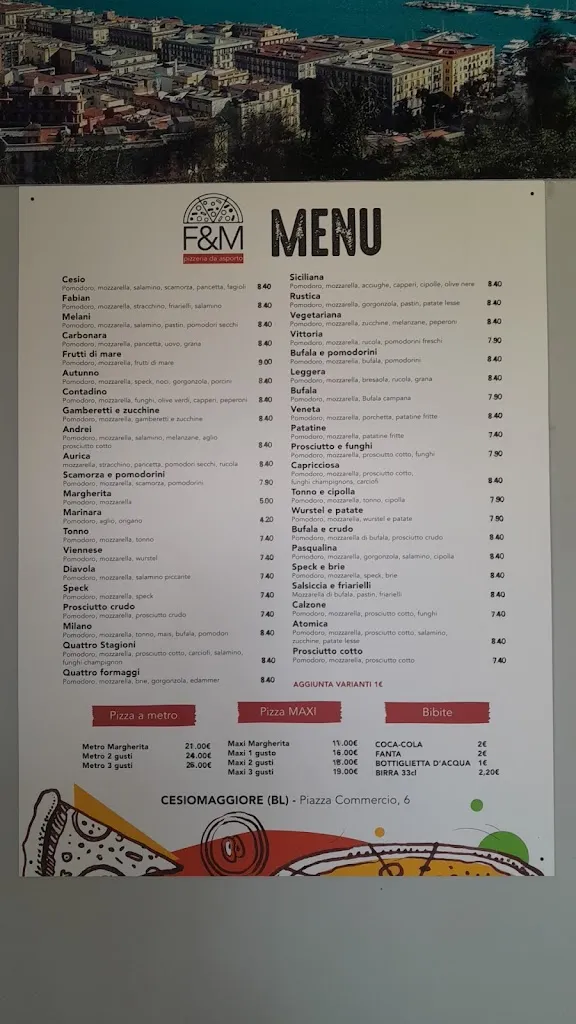 Menu_Pizzeria d'asporto F.&.M. Di Ursu Andrei._Cesiomaggiore_immagine_1