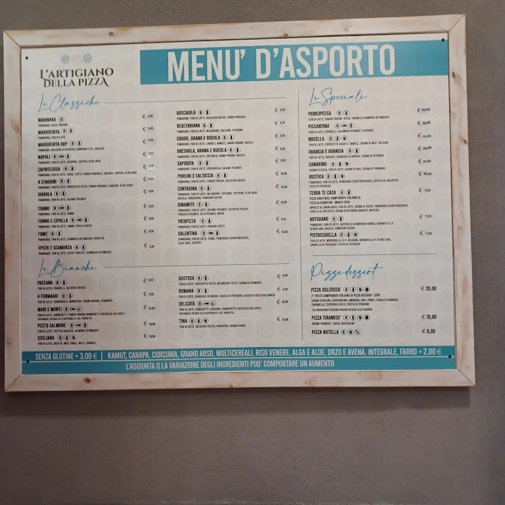 Menu_L'artigiano Della Pizza_Parabita_immagine_1