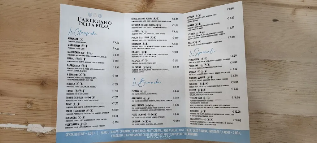Menu_L'artigiano Della Pizza_Parabita_immagine_2