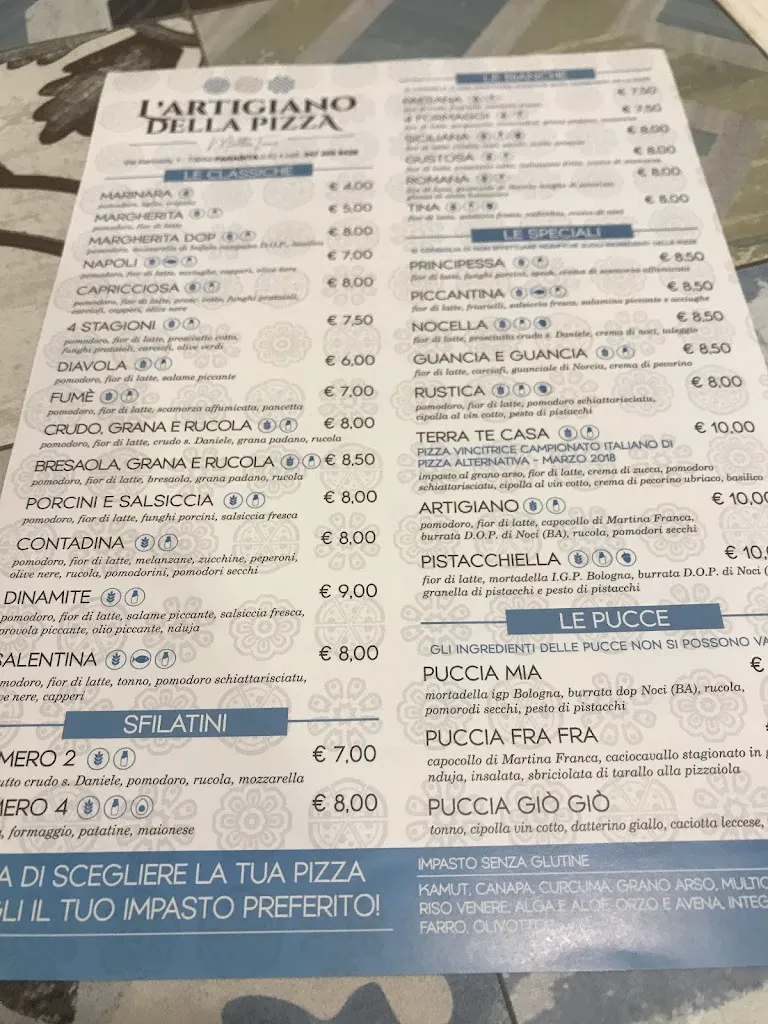 Menu_L'artigiano Della Pizza_Parabita_immagine_4