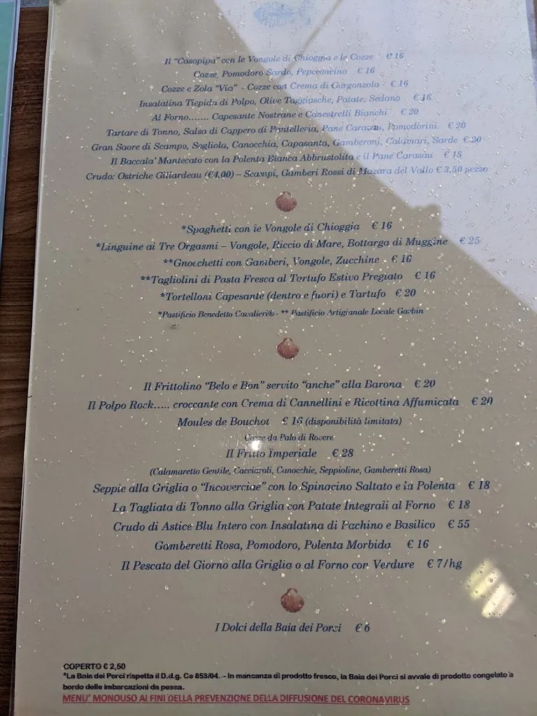 Menu_Bacaro La Baia dei Porci_Chioggia_image_1