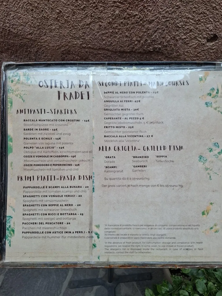 Menu_Osteria del Teatro dai do’ Fradei_Chioggia_immagine_1