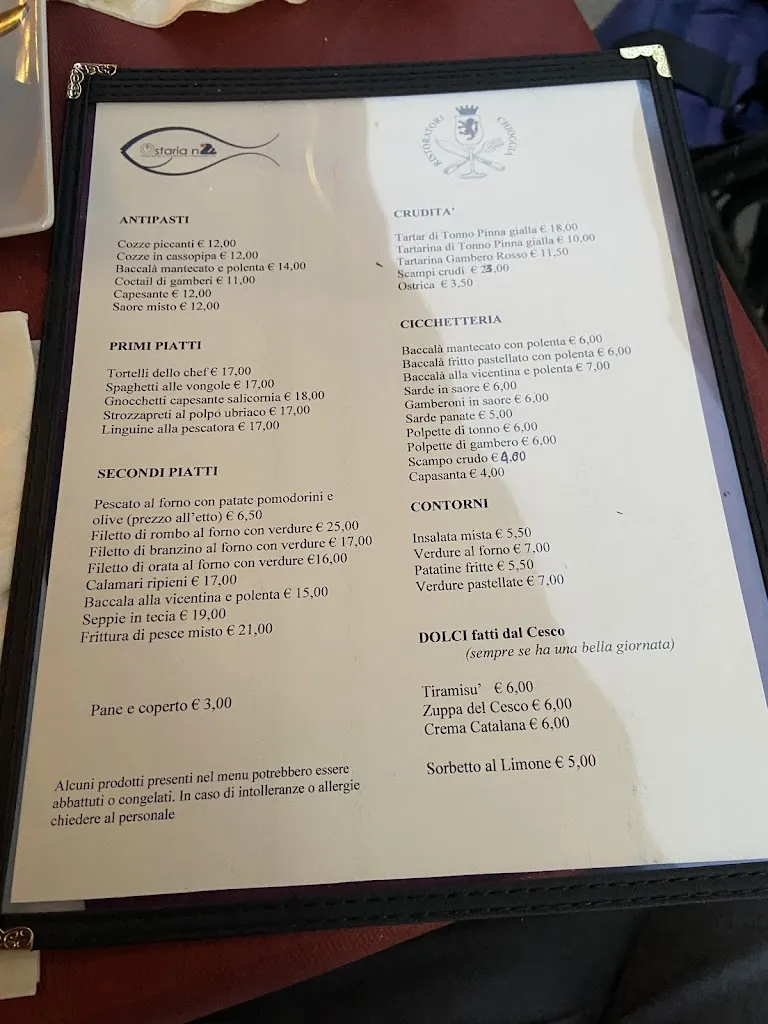 Menu_Ostaria N°2_Chioggia_image_1