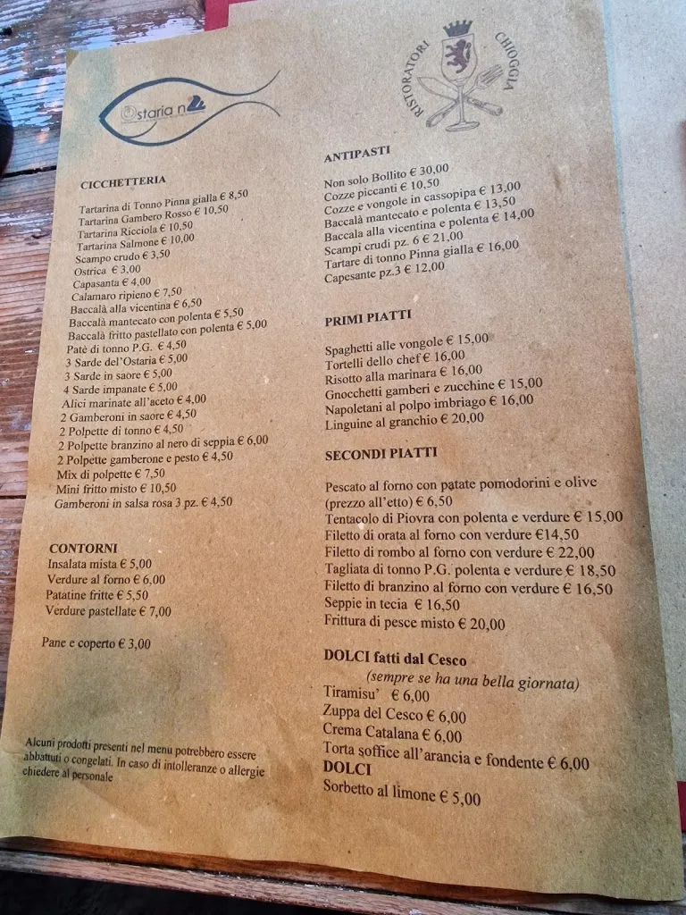 Menu_Ostaria N°2_Chioggia_image_3