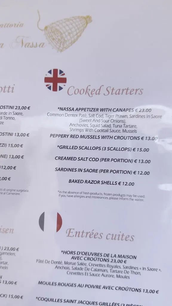 Menu_Trattoria La Nassa_Chioggia_image_1