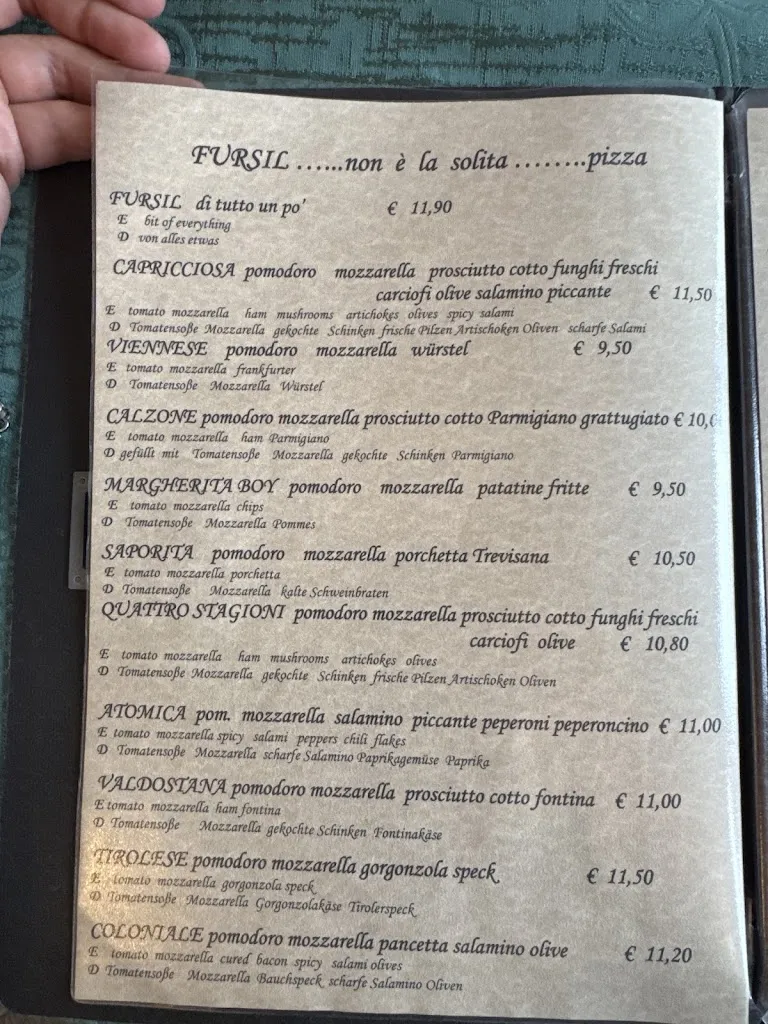 Menu_Pizzeria ristorante Fursil_Colle Santa Lucia_image_1