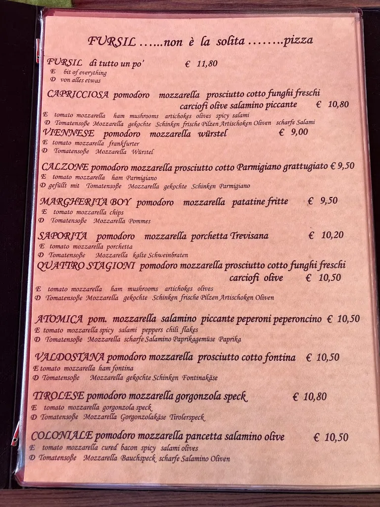 Menu_Pizzeria ristorante Fursil_Colle Santa Lucia_image_2