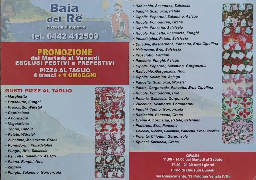 Menu_Pizzeria Baia del Re, Cologna Veneta_Cologna Veneta_image_1