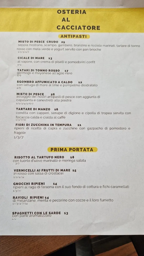 Menu_Osteria al Cacciatore_Concordia Sagittaria_image_1