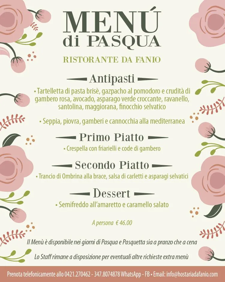 Menu_Ristorante Albergo Da Fanio di Bergamo Francesco, Marco & C. Sas_Concordia Sagittaria_immagine_2