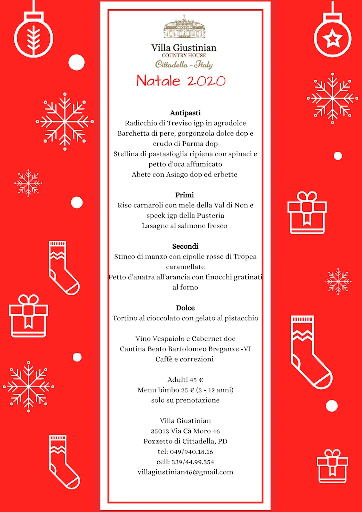 Menu_Villa Giustinian Country House_Cittadella_image_2