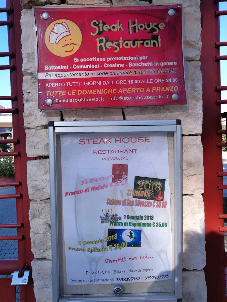 Menu_Steak House Restaurant - Pizzeria Braceria_Palo del Colle_immagine_1