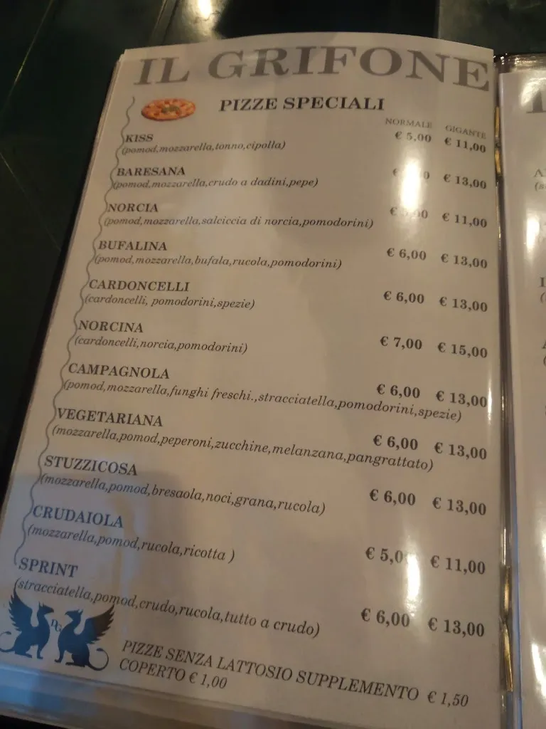Menu_Pizzeria Il Grifone_Palo del Colle_image_2
