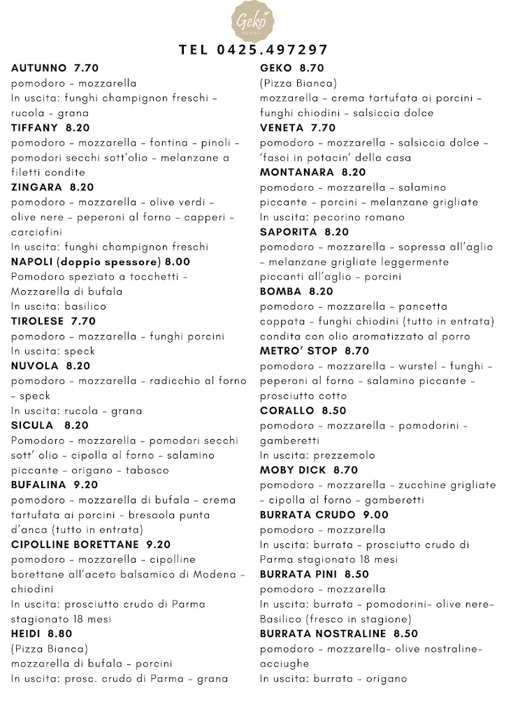 Menu_Pizzeria GEKO_Costa di Rovigo_image_1