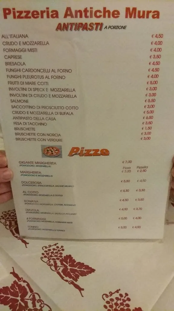 Menu_Pizzeria Antiche Mura Di Zaccaro Nicola_Palo del Colle_immagine_3