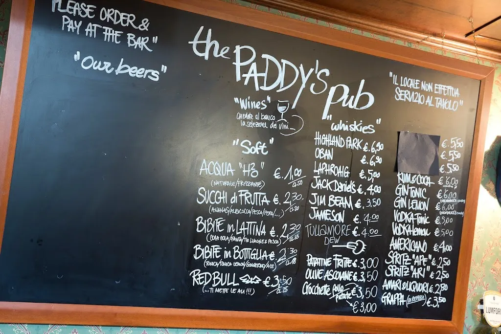 Menu_Birreria Paddy's Pub_Creazzo_immagine_4