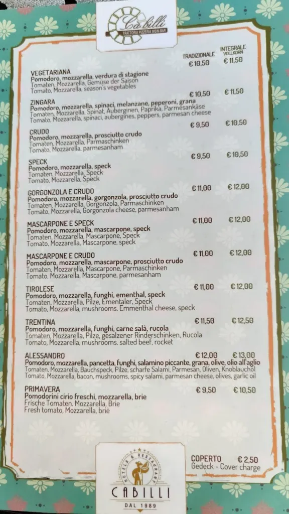 Menu_Pizzeria Trattoria Ca' Billi_Costermano_image_2