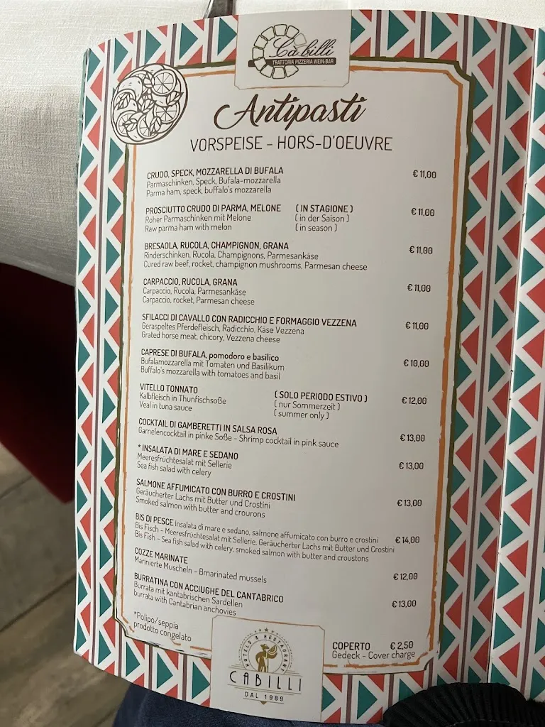 Menu_Pizzeria Trattoria Ca' Billi_Costermano_image_4