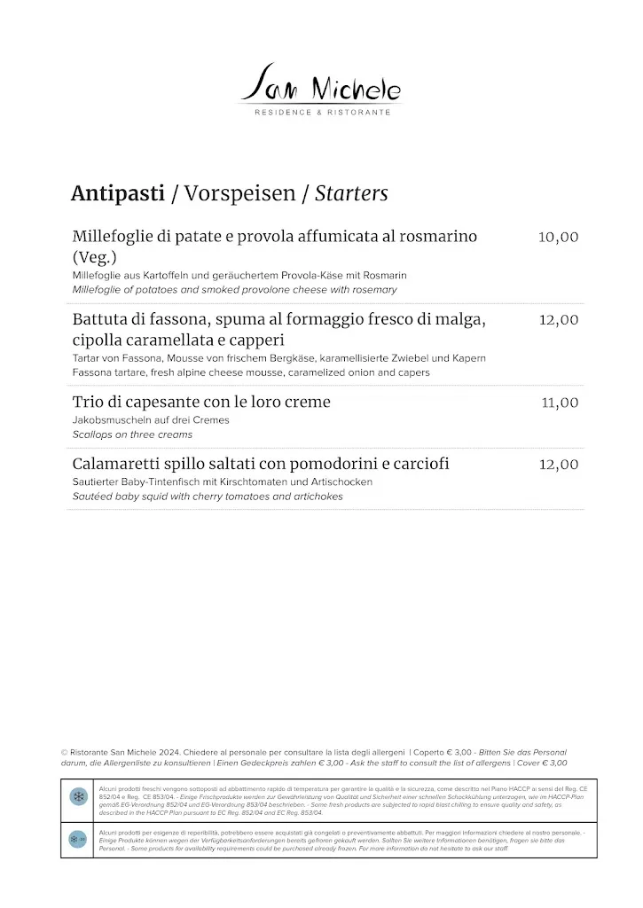 Menü_Ristorante San Michele_Costermano_Bild_1