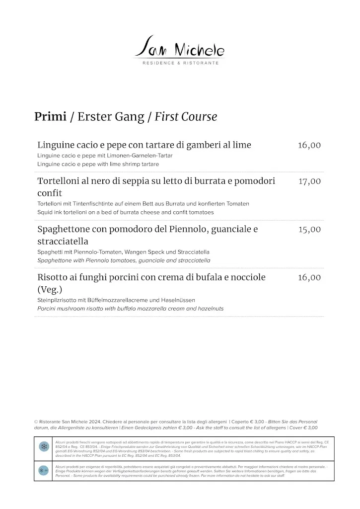 Menü_Ristorante San Michele_Costermano_Bild_2