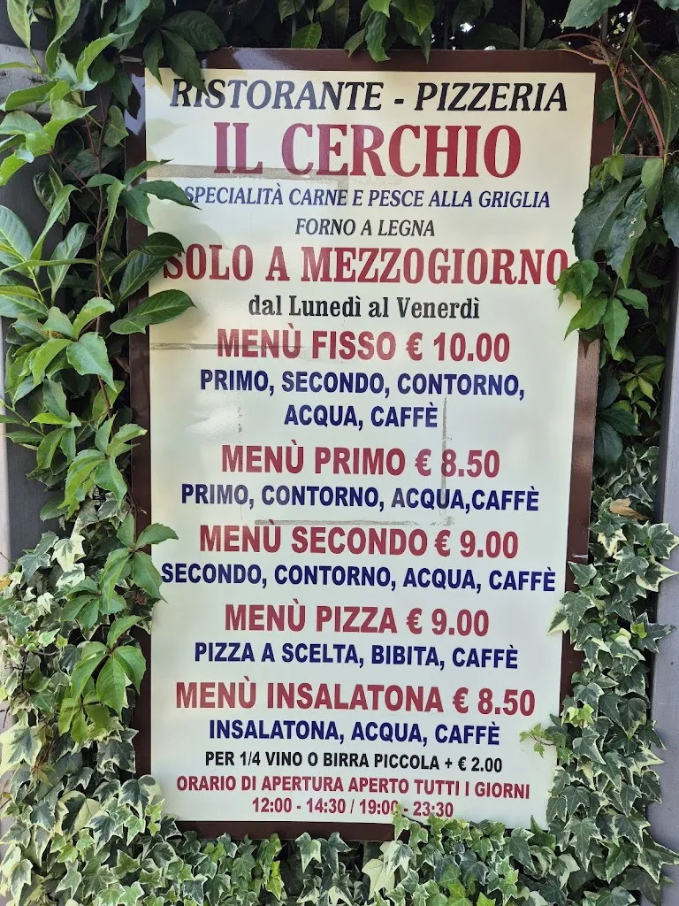 Menu_Pizzeria Ristorante Il Cerchio_Cerchio_immagine_1
