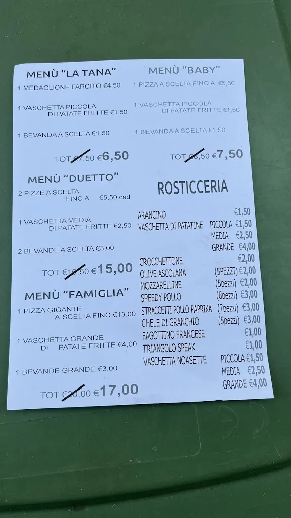 Menu_La Tana_Palo del Colle_image_2