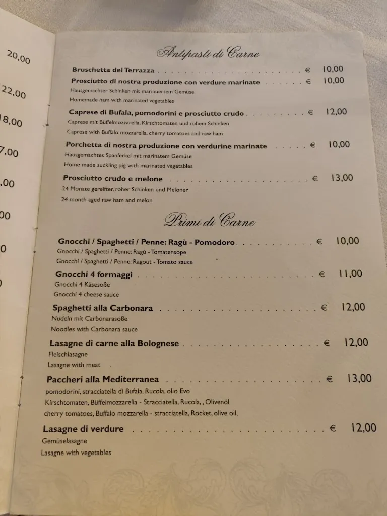 Menü_Terrace Grill Restaurant Pizzeria_Crepaldo_Bild_4