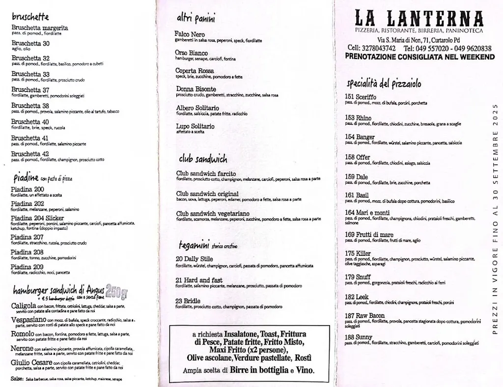 Menu_La Lanterna | Pizzeria • Ristorante_Curtarolo_image_1