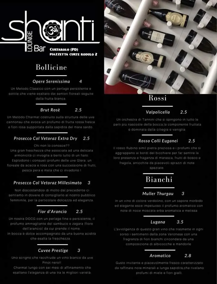 Menu_Shanti lounge bar_Curtarolo_image_1